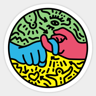 ASL for Friend -Pop Art style Sticker